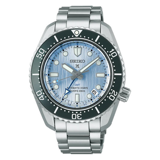 SEIKO PROSPEX AUTOMATIC DIVER'S GMT 200M 'GLACIER BLUE' LIMITED EDITION SPB385 SPB385J1
