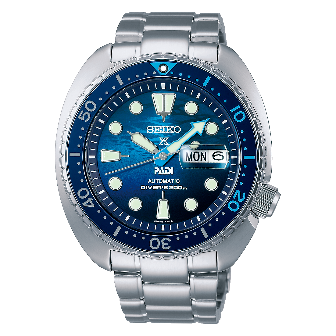 SEIKO PROSPEX AUTOMATIC KING TURTLE PADI 'GREAT BLUE' SRPK01 SRPK01K1