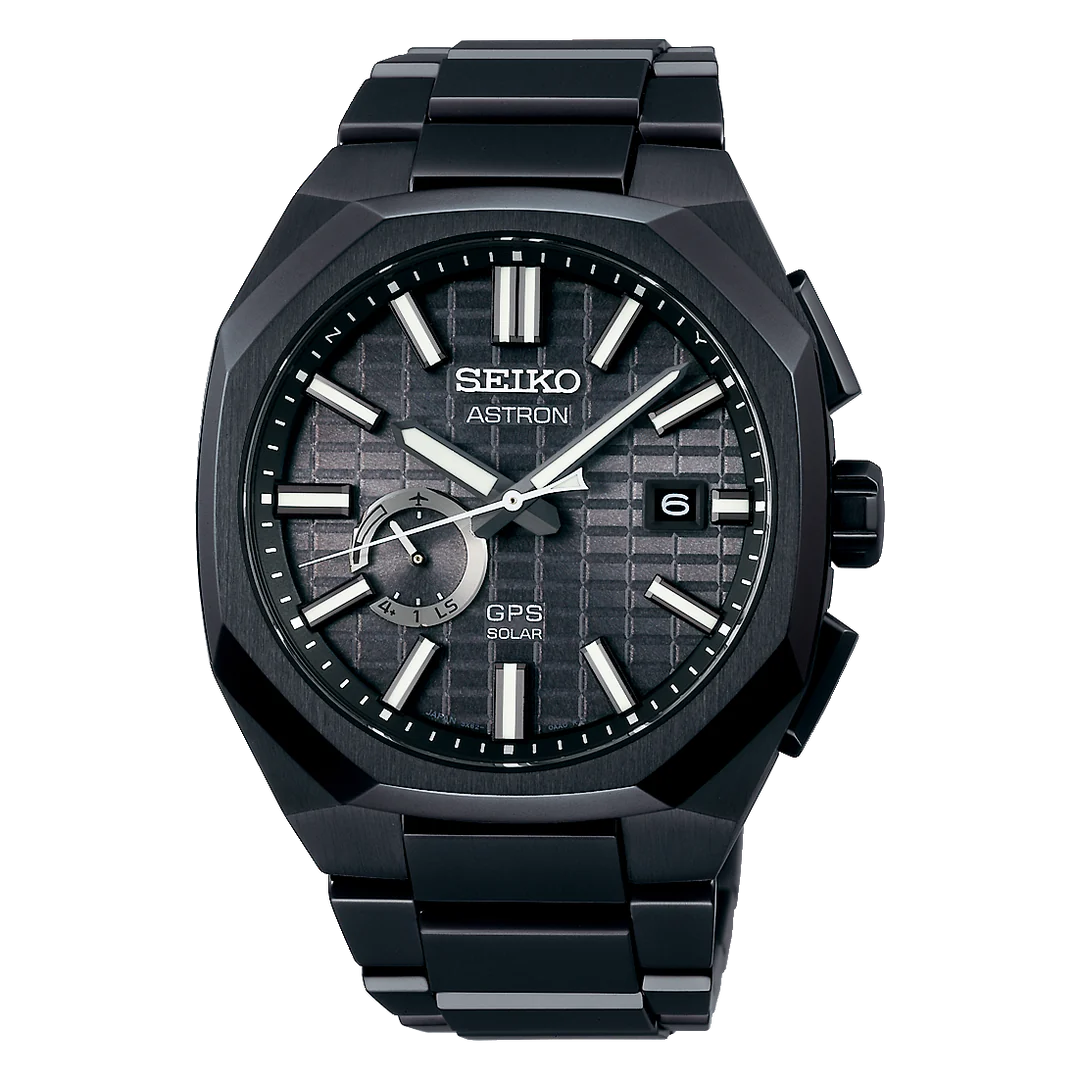 Black seiko top solar watch