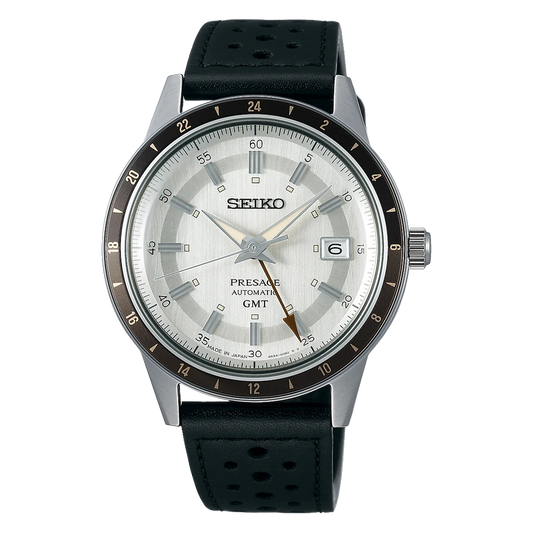 SEIKO PRESAGE AUTOMATIC STYLE 60'S 'STONE' ROAD TRIP GMT SSK011 SSK011J1