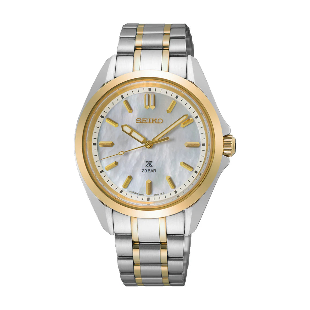 SEIKO PROSPEX AUTOMATIC LADIES MARINE SPORTS 'TWO-TONE' SUR608 SUR608J1