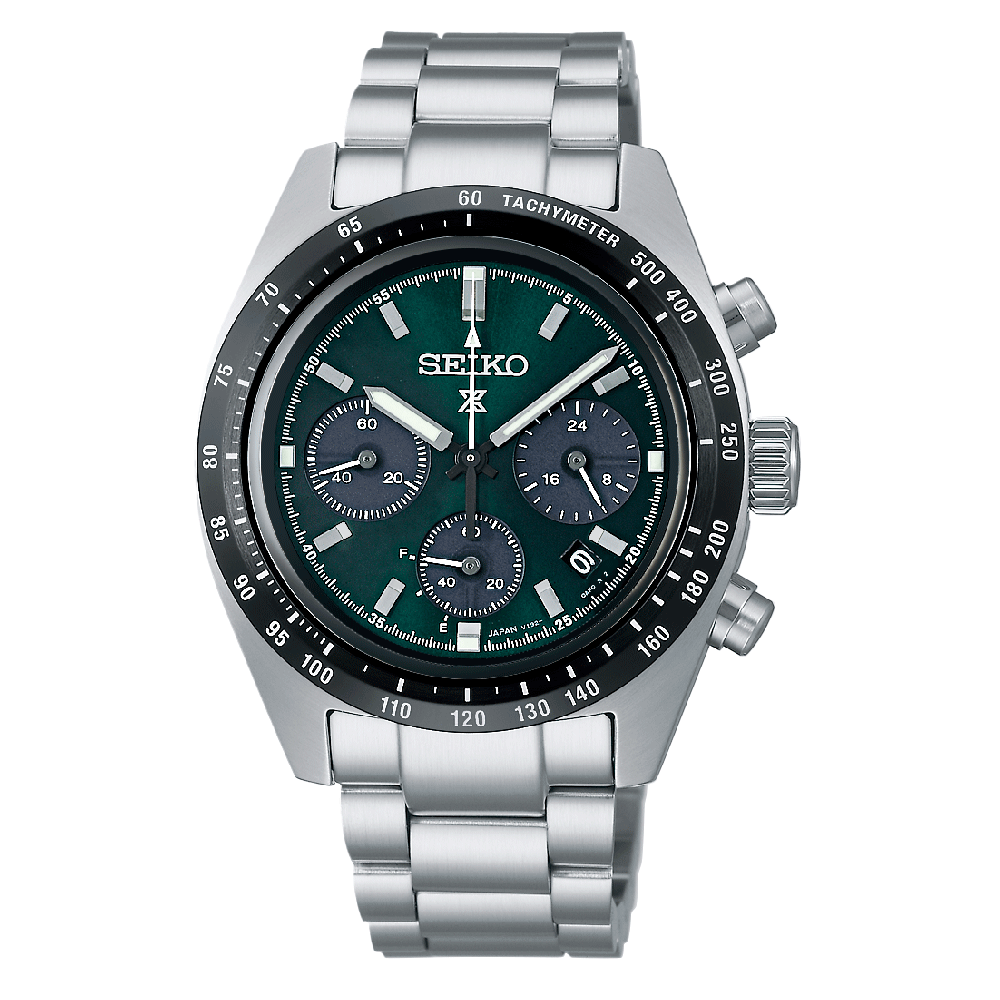SEIKO PROSPEX SOLAR SPEEDTIMER 'DEEP GREEN' CHRONOGRAPH SSC933 SSC933P1