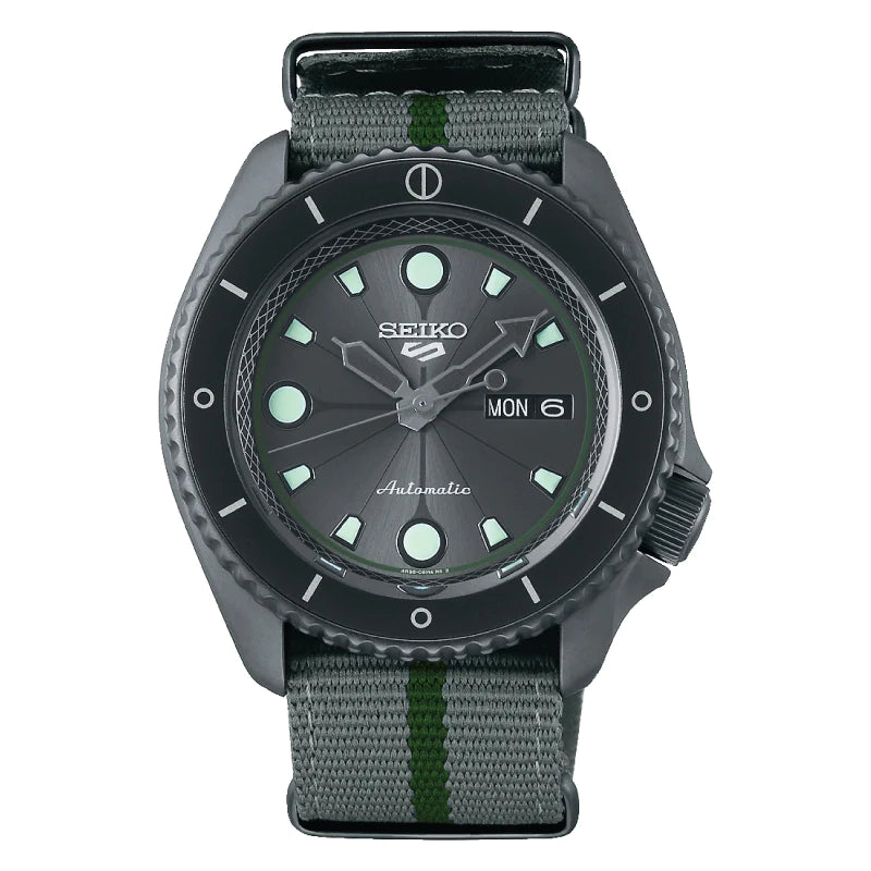 SEIKO 5 SPORTS AUTOMATIC NARUTO SHIKAMARU LIMITED EDITION SRPF75 SRPF75K1
