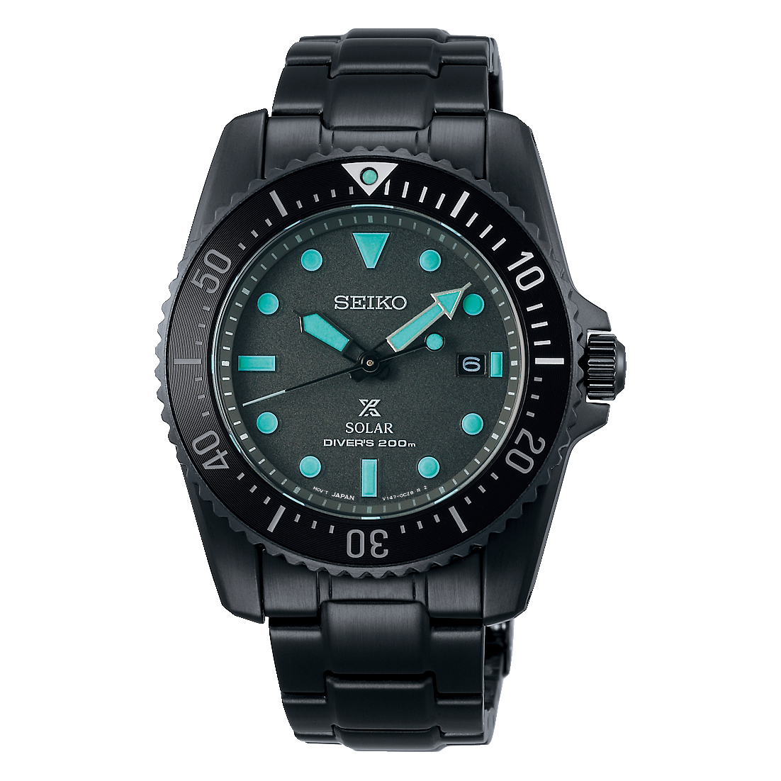 SEIKO PROSPEX SOLAR SCUBA BLACK SERIES NIGHT VISION LIMITED EDITION SNE587 SNE587P1