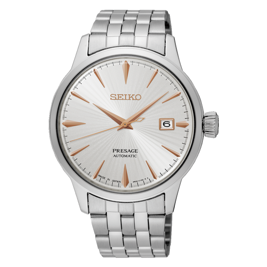 SEIKO PRESAGE AUTOMATIC COCKTAIL TIME WHITE SUNBURST SRPB47 SRPB47J1
