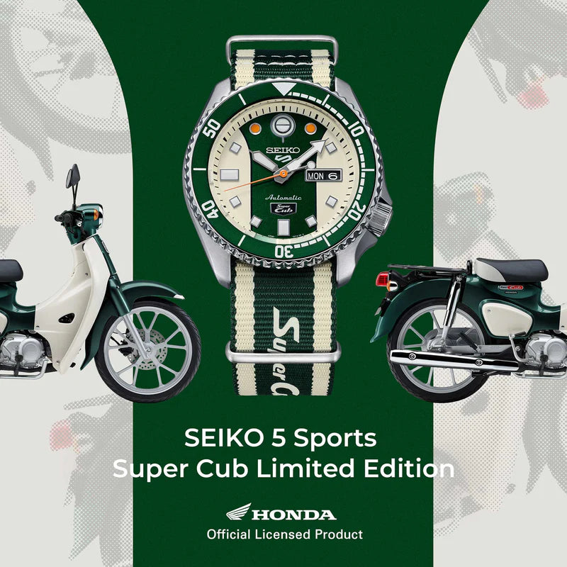 SEIKO 5 SPORTS AUTOMATIC HONDA SUPER CUB LIMITED EDITION SRPJ49 SRPJ49K1