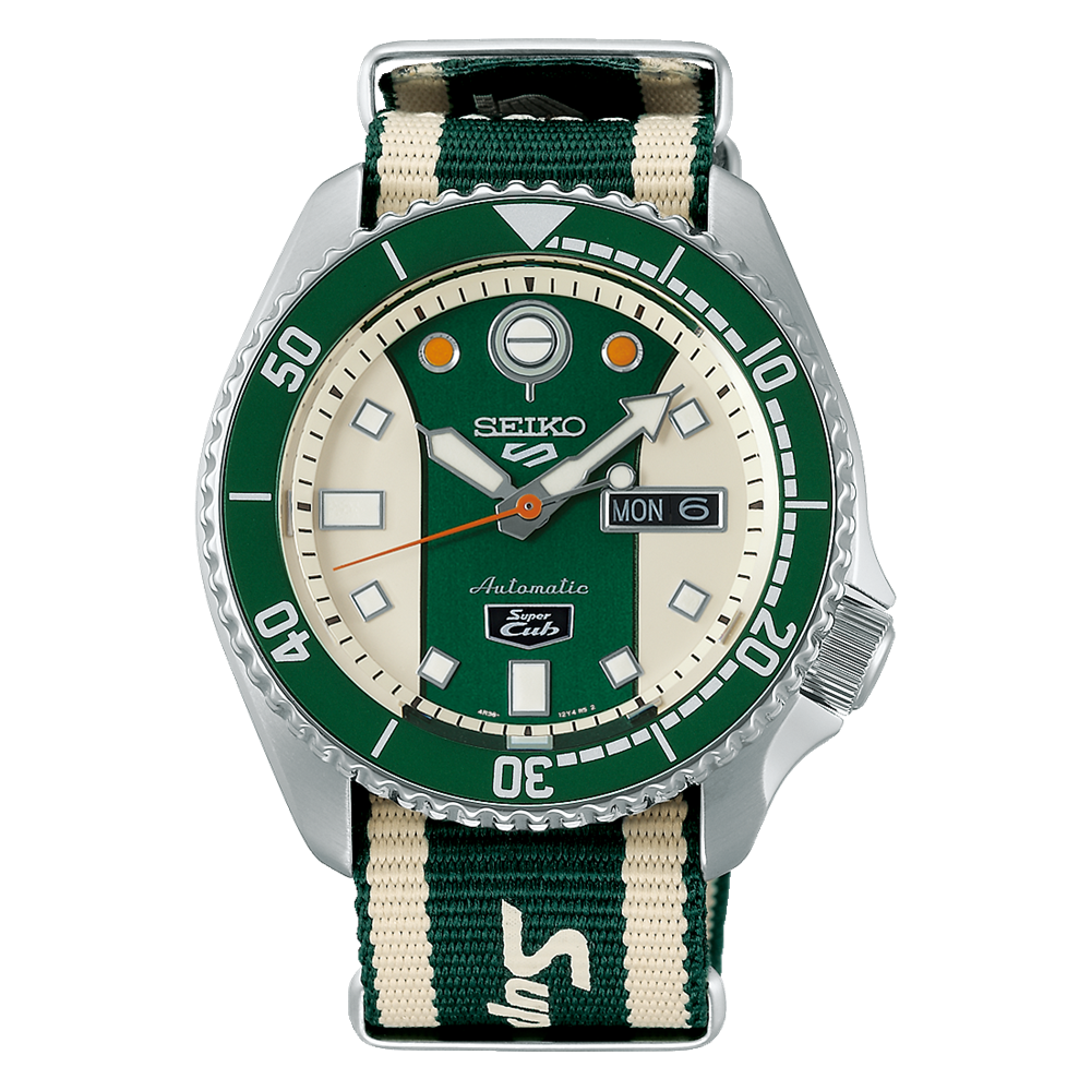 SEIKO 5 SPORTS AUTOMATIC HONDA SUPER CUB LIMITED EDITION SRPJ49 SRPJ49K1