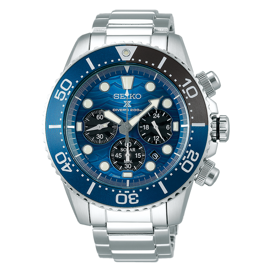 SEIKO PROSPEX SOLAR SAVE THE OCEAN CHRONOGRAPH SSC741 SSC741P1