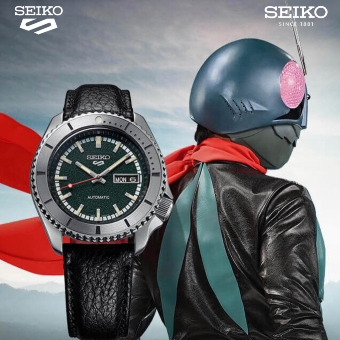 SEIKO 5 SPORTS AUTOMATIC MASKED RIDER 55TH ANNIVERSARY LIMITED EDITION SRPJ91 SRPJ91K1