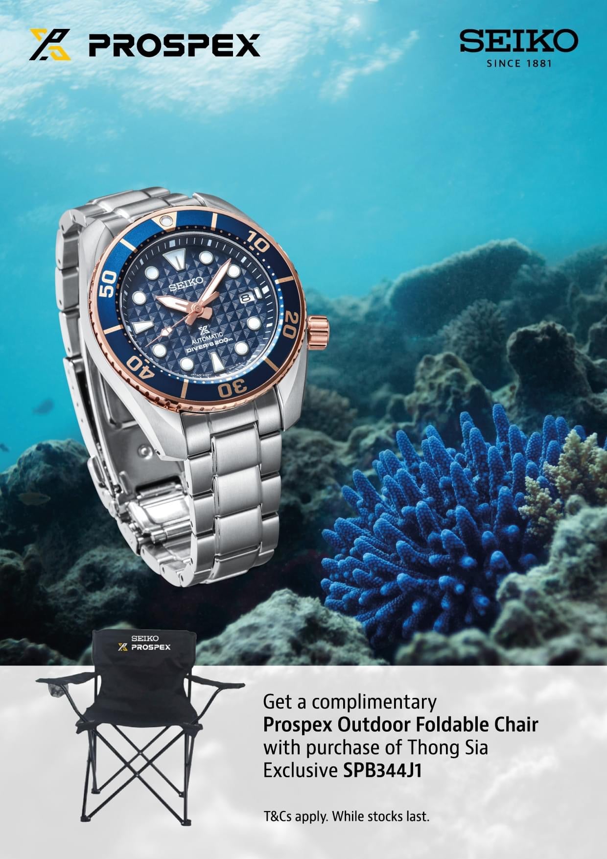 SEIKO PROSPEX AUTOMATIC SUMO ASIA EXCLUSIVE BLUE CORAL LIMITED EDITION SPB344 SPB344J1