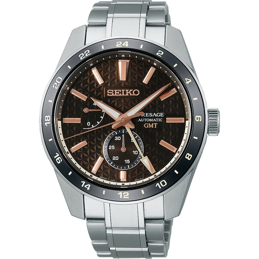 SEIKO PRESAGE AUTOMATIC SHARP EDGED GMT KESHIZUMI SPB275 SPB275J1