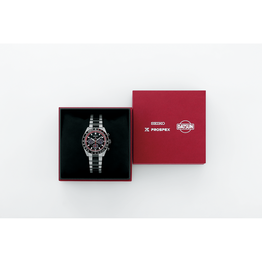 SEIKO PROSPEX SOLAR SPEEDTIMER GO LARGE DATSUN 240Z LIMITED EDITION SSC957 SSC957P1