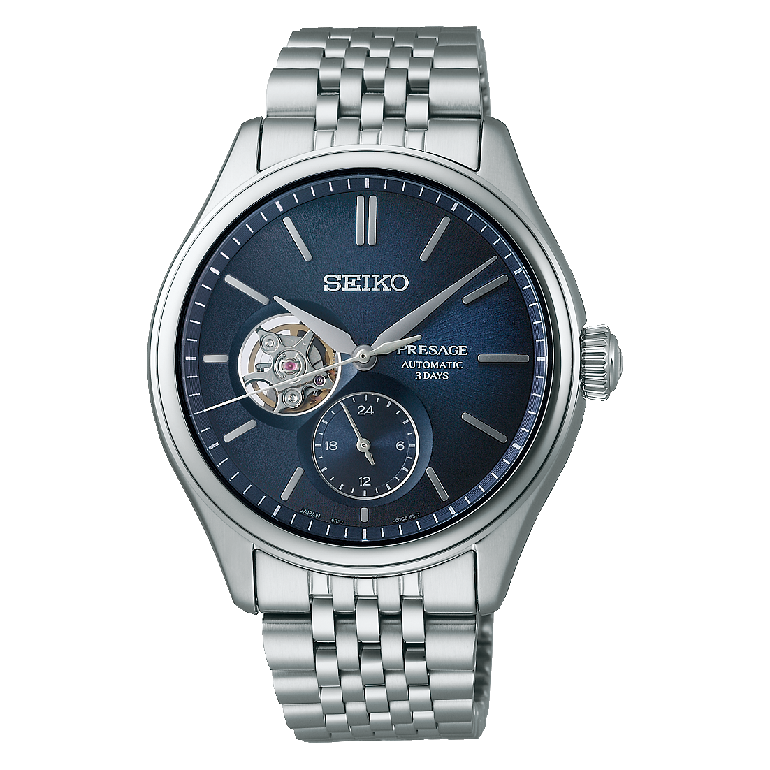 SEIKO PRESAGE AUTOMATIC CLASSIC SERIES OPEN HEART 'AI-IRO' SPB527 SPB527J1