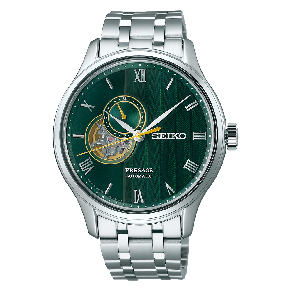 SEIKO PRESAGE AUTOMATIC 'JAPANESE ZEN GARDEN' OPEN HEART SSA463 SSA463J1