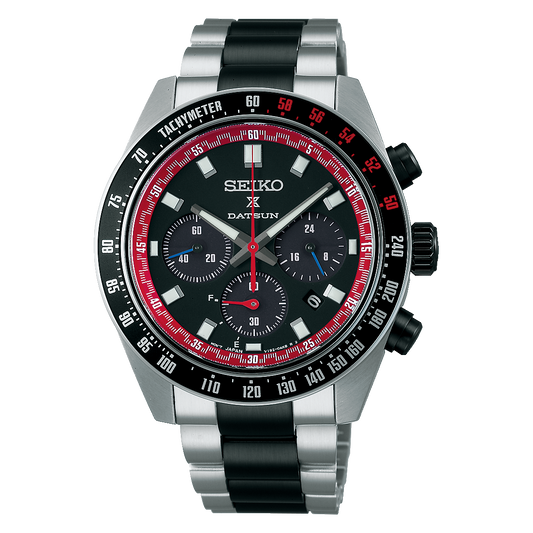 SEIKO PROSPEX SOLAR SPEEDTIMER GO LARGE DATSUN 240Z LIMITED EDITION CHRONOGRAPH SSC957 SSC957P1