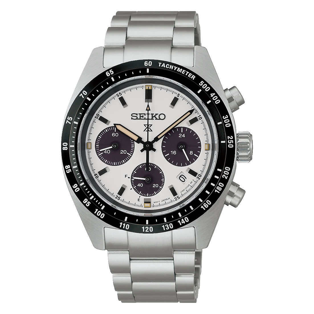 SEIKO PROSPEX SOLAR SPEEDTIMER  'YOUNGTIMER' IN MONOCHROME CHRONOGRAPH SSC961 SSC961P1