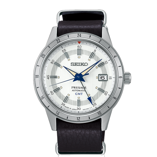 SEIKO PRESAGE AUTOMATIC STYLE 60'S 'LAUREL' GMT 110TH ANNIVERSARY LIMITED EDITION SSK015 SSK015J1