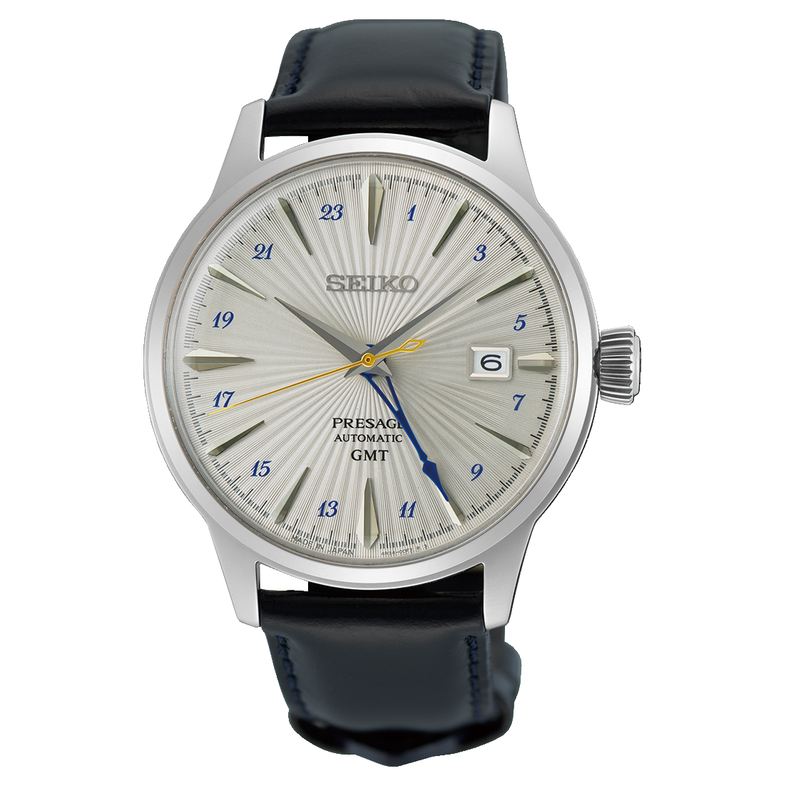 SEIKO PRESAGE SILVER BULLET AUTOMATIC COCKTAIL TIME GMT SSK049 SSK049J1