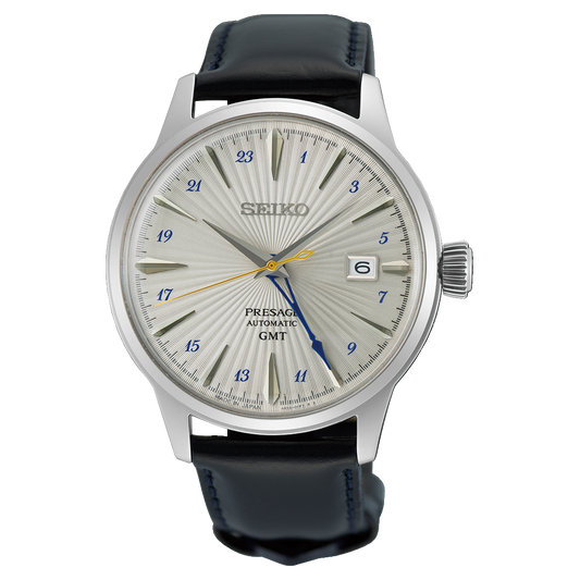 SEIKO PRESAGE SILVER BULLET AUTOMATIC COCKTAIL TIME GMT SSK049 SSK049J1