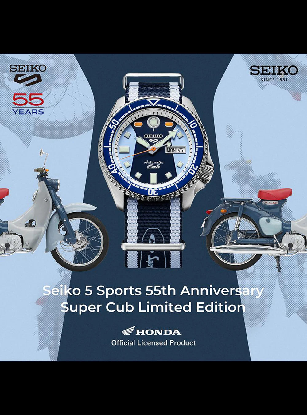 SEIKO 5 SPORTS AUTOMATIC HONDA SUPER CUP LIMITED EDITION SRPK37 SRPK37K1